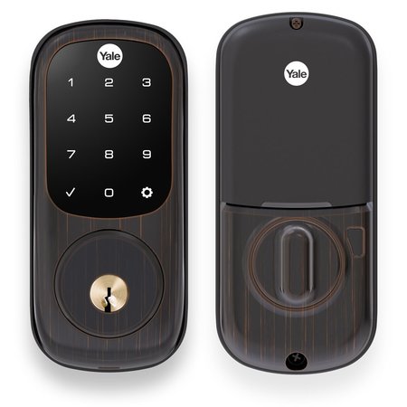 YALE REAL LIVING Assure Touchscreen Deadbolt with ZigBee US10BP Oil Rubbed Bronze Permanent Finish YRD226HA210BP